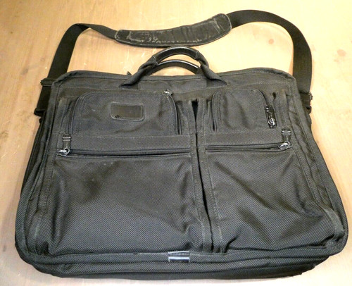 Tumi black ballistic nylon - black,